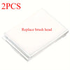 Two replacement brush heads for a paint edger tool used for clean wall and corner painting.