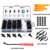 A kit containing various fasteners and tools including push retainers, sponge cushions, cable ties, and a fastener remover.