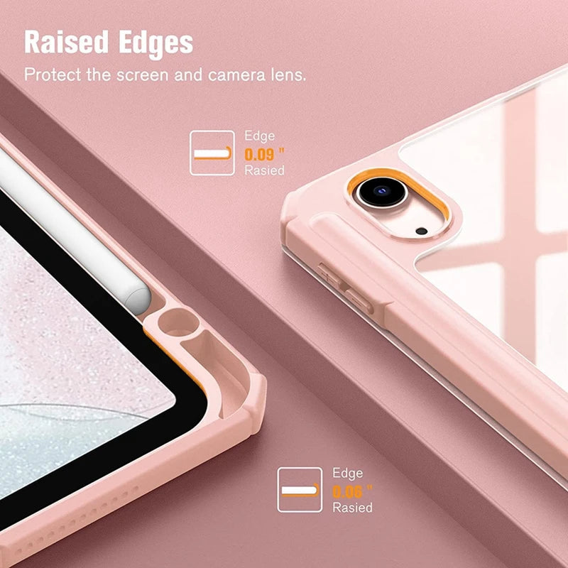 Slim Smart Cover Case for iPad with Pencil Holder