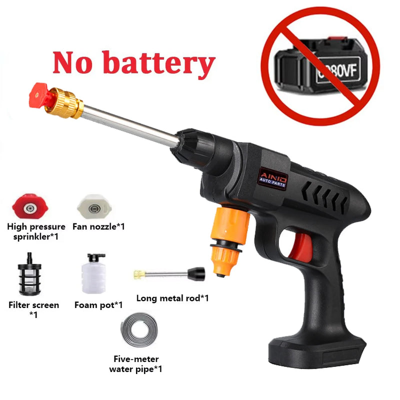 Cordless High-Pressure Car Washer with Self-Priming Pump