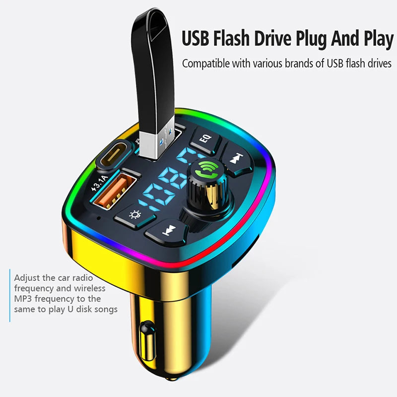 Bluetooth FM Transmitter with Dual USB Charger