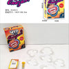 A box of a party word guessing card game featuring colorful illustrations and components.