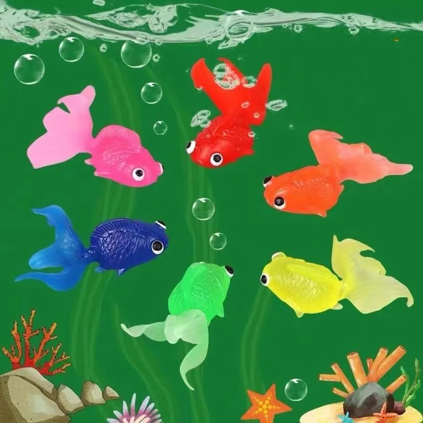 Adorable Kawaii Floating Goldfish Bath Toys - Set of 10