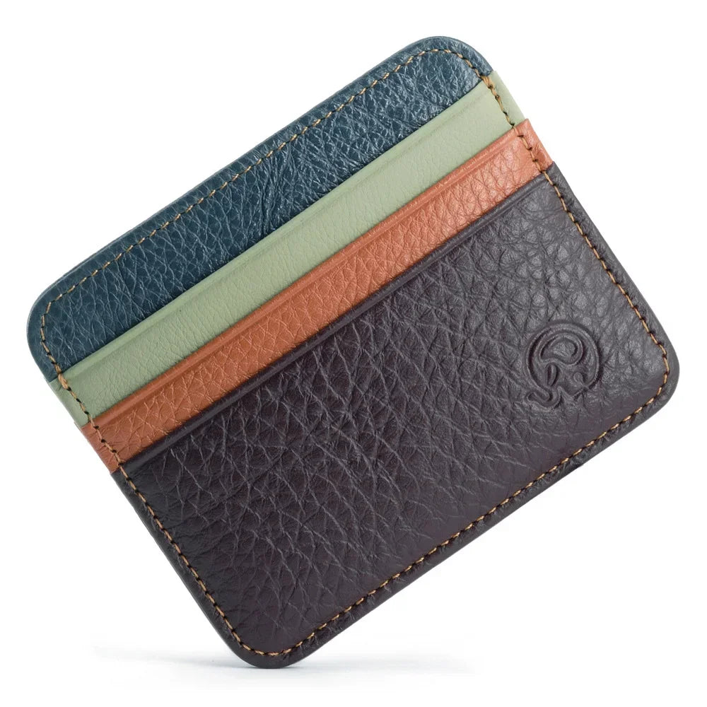 Slim Genuine Leather Card Holder Wallet