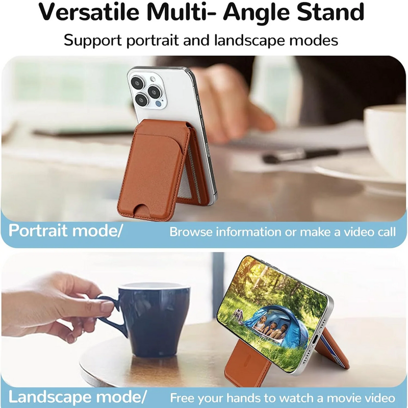Portefeuille en cuir MagSafe avec support ajustable