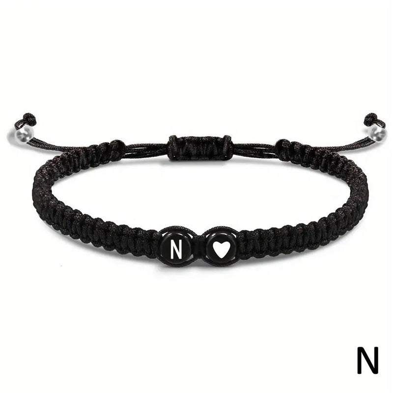 Personalized Alphabet Heart Bracelet