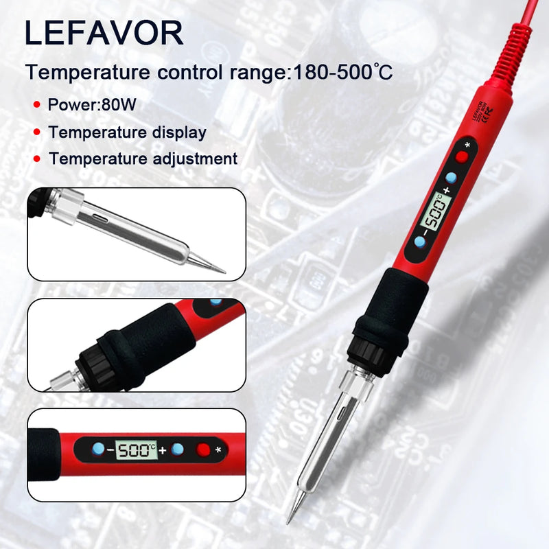 80W Digital LCD Soldering Iron Kit
