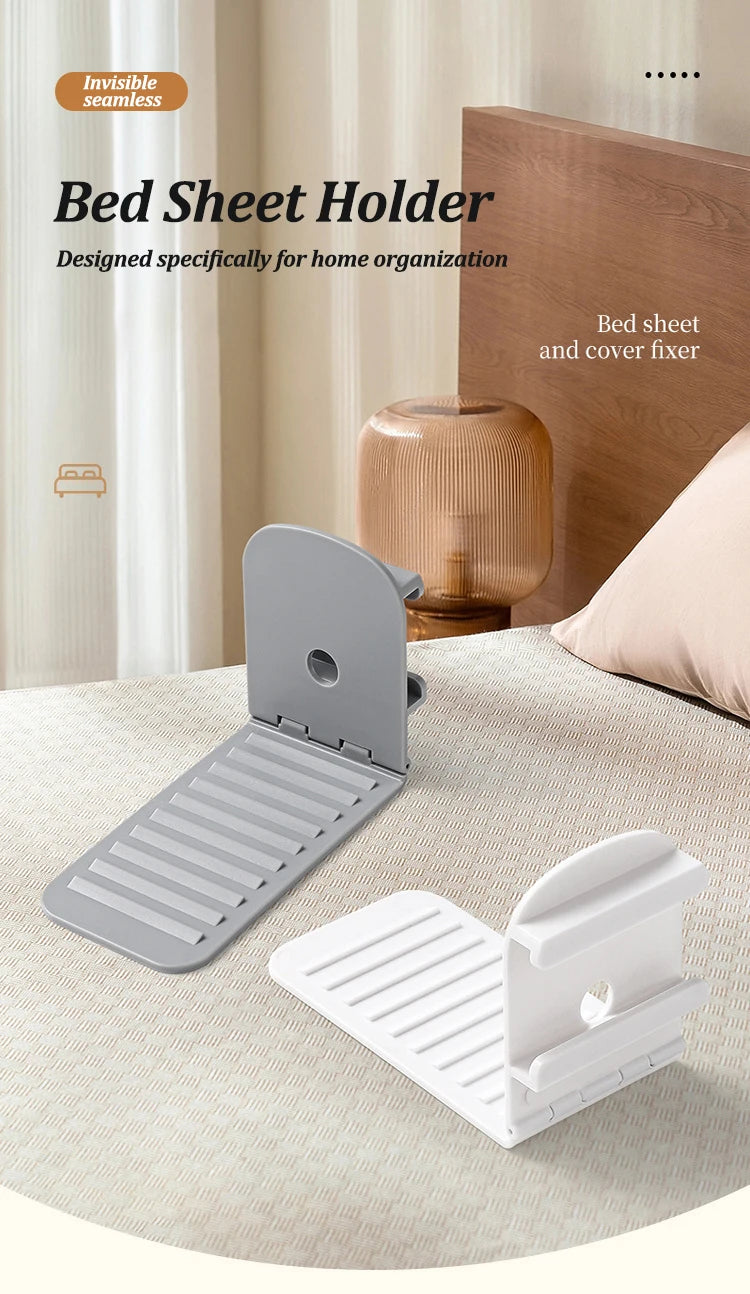 Discreet Bed Sheet Corner Clips (4-Pack) – Non-Slip Hold for a Tidy Bed
