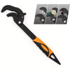 Adjustable Ratcheting Open-End Wrench with Self-Locking Jaws