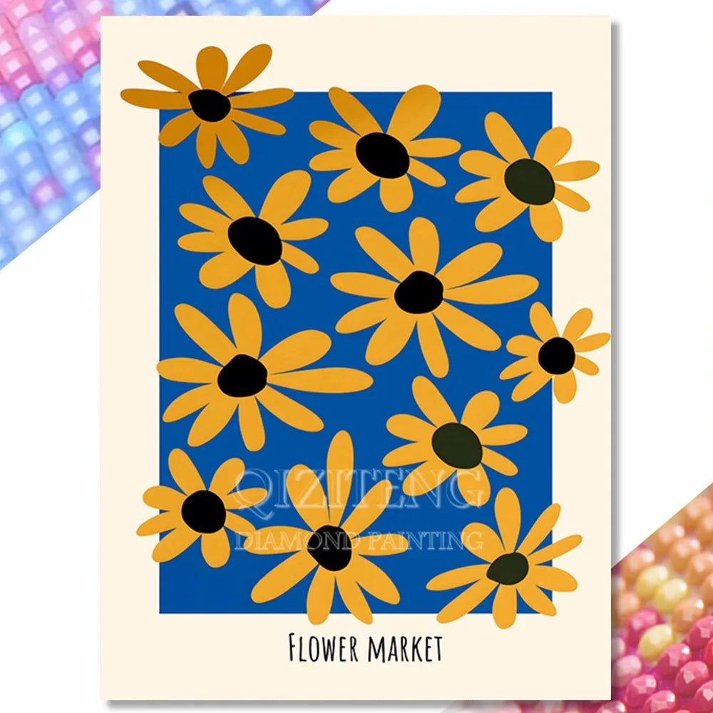 Modern Diamond Painting Kits - Fruit, Floral, and Abstract Designs