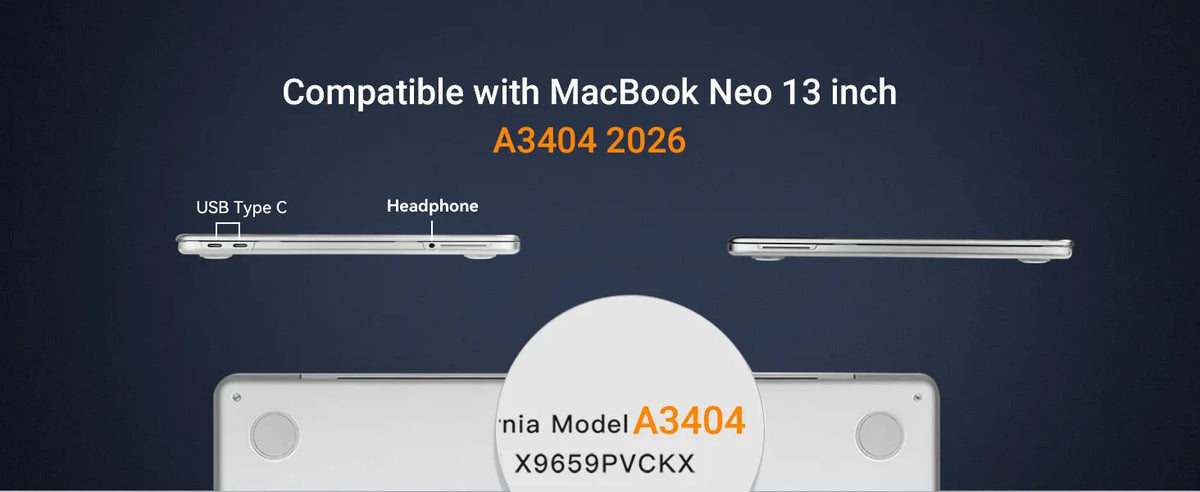 Ultra-Thin Matte Hard Shell Case for MacBook Neo 13-Inch (A3404)