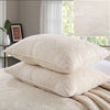 Quilted Cotton Pillow Cover Set with Embroidered Detail – Hypoallergenic 50x70 cm