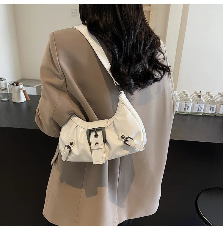 Y2K Retro Pleated Hobo Shoulder Bag