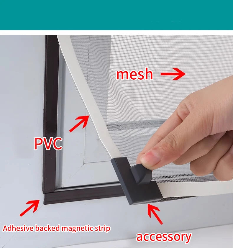 Magnetic Screen Door & Window Mesh