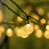 Solar-Powered Crystal Globe String Lights