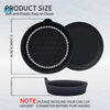 Black silicone car cup holder coasters showing various sizes and a detail of the textured surface