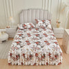 Floral Ruffle Bed Skirt & Pillowcase Set