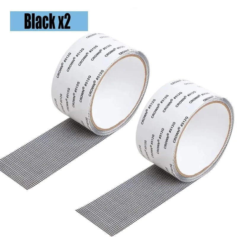 Schwarze x2 Rollen Moskitonetzreparatur und Fenster-Siebdichtband