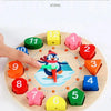 Wooden Shape & Number Sorting Clock Puzzle for Early Learning