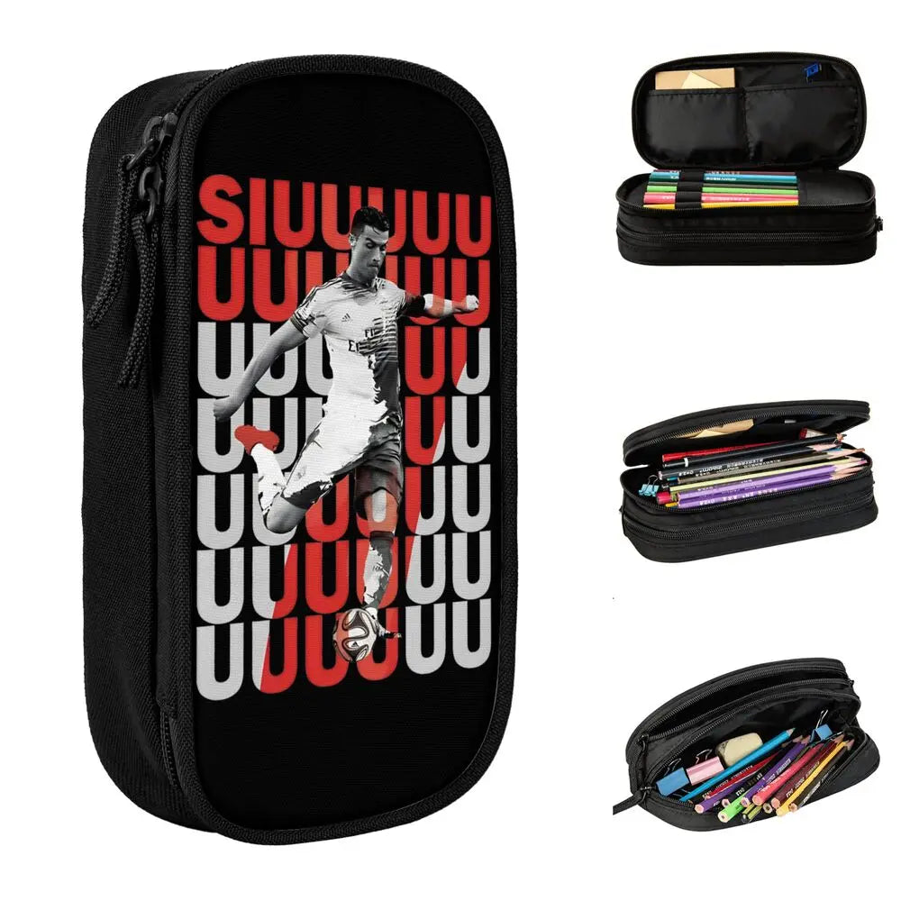 Soccer Star Pen Case – Large-Capacity Pencil Pouch