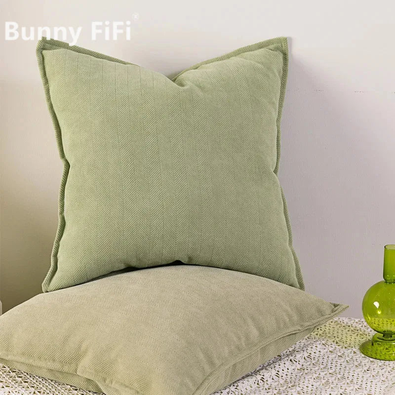 Soft Chenille Throw Pillow Covers – Nordic Solid Design for Couch & Bed