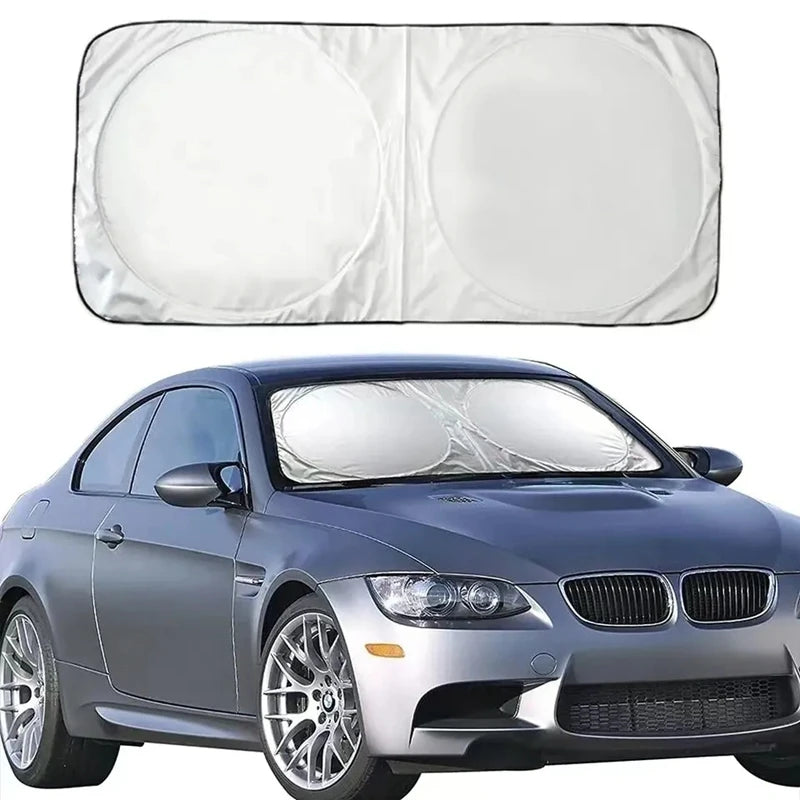 Folding Car Windshield Sun Shade with Storage Bag