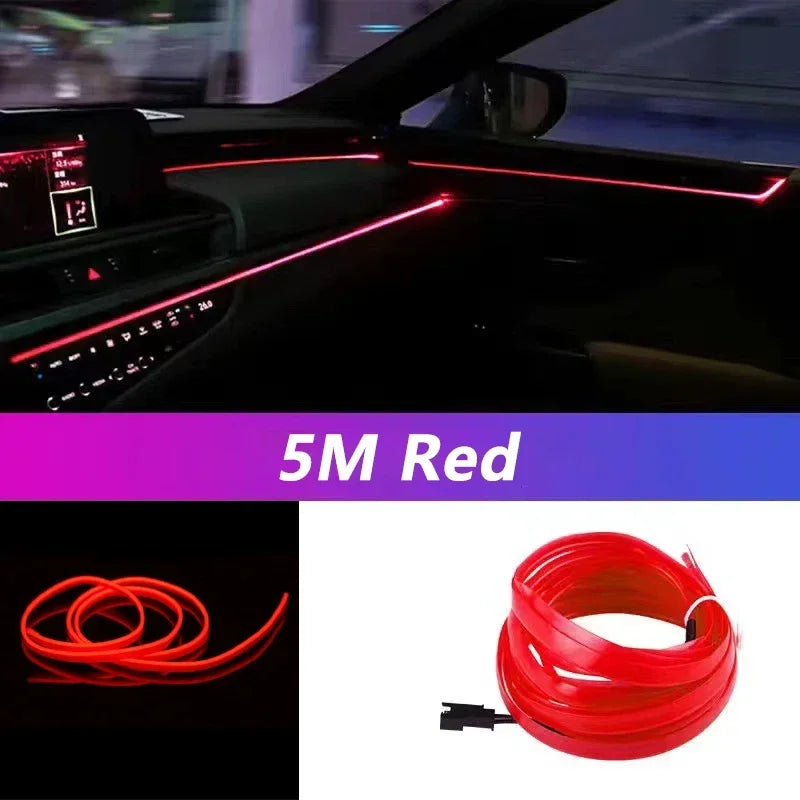 Flexible USB LED Neon Strip Light for Car & Home
