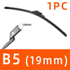 One piece of universal frameless wiper blade with a dual rubber edge, shown in a close-up view.