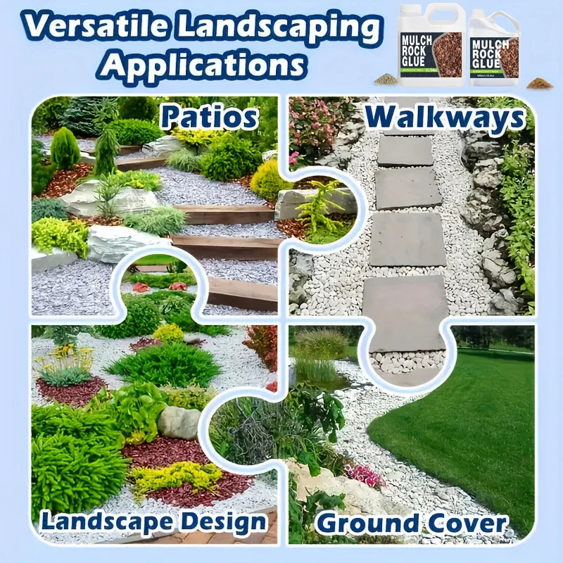 Mulch & Gravel Lock Adhesive for Paths, Patios, and Garden Borders