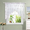 Embroidered Floral Lace Valance Curtain