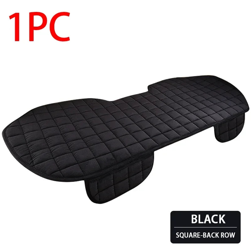 Black square-back row car seat cover protector for front seats