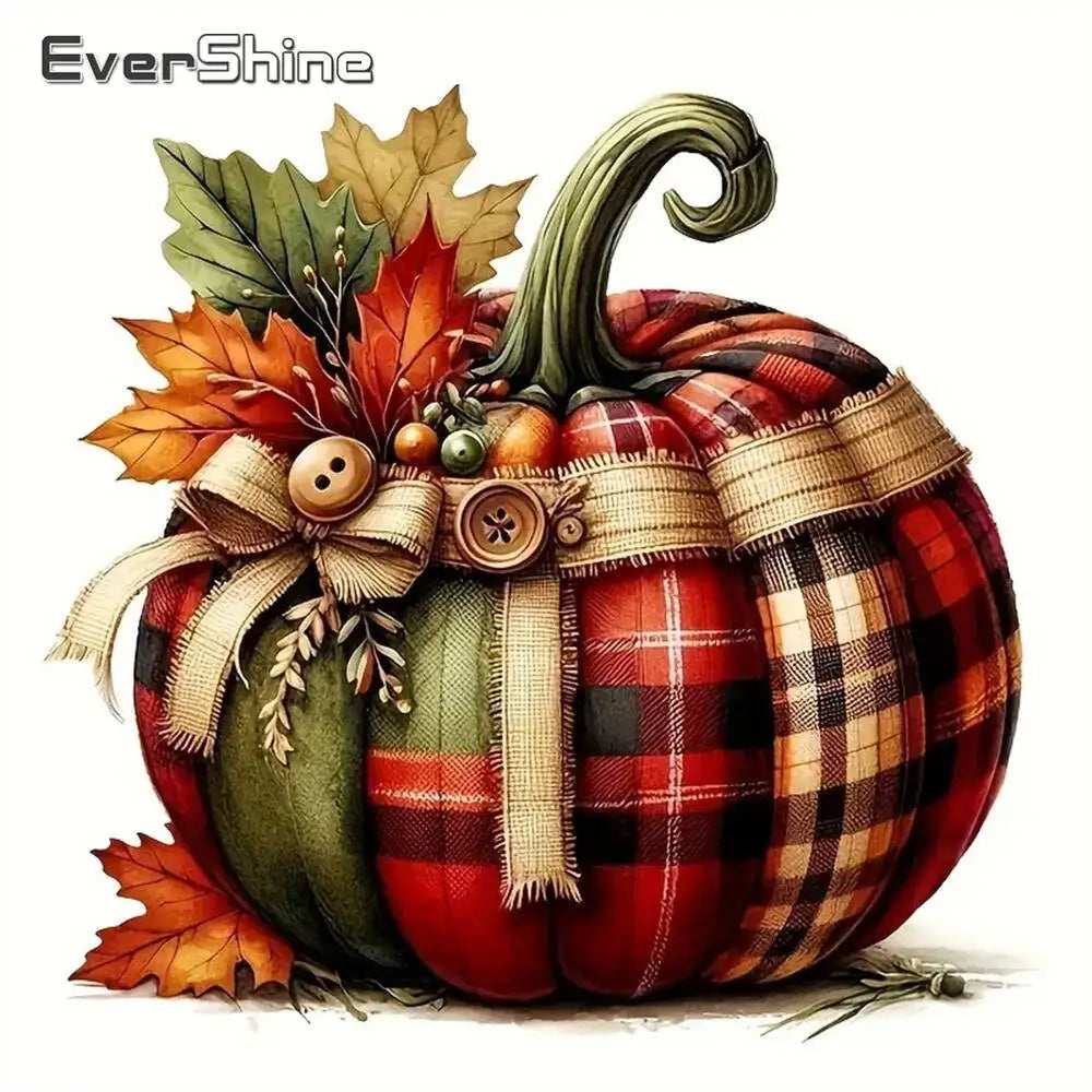 5D Diamond Painting Kit - Autumn Pumpkin Landscape