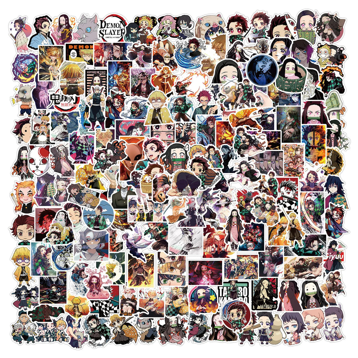 Demon Slayer Anime Sticker Pack for Laptops, Suitcases & More