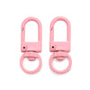A pair of pink alloy lobster clasp hooks for DIY jewelry making
