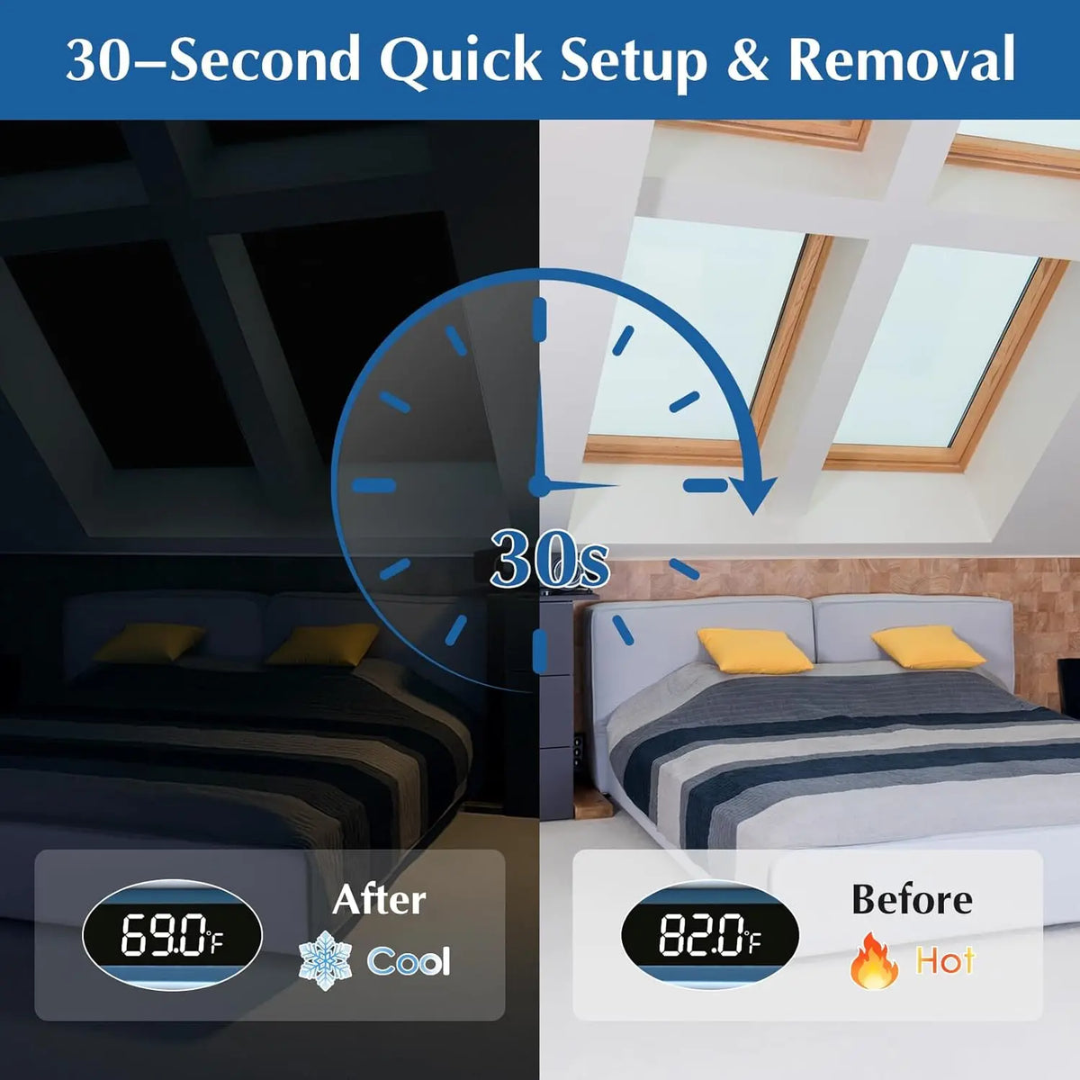 No-Drill Self-Adhesive Blackout Curtain