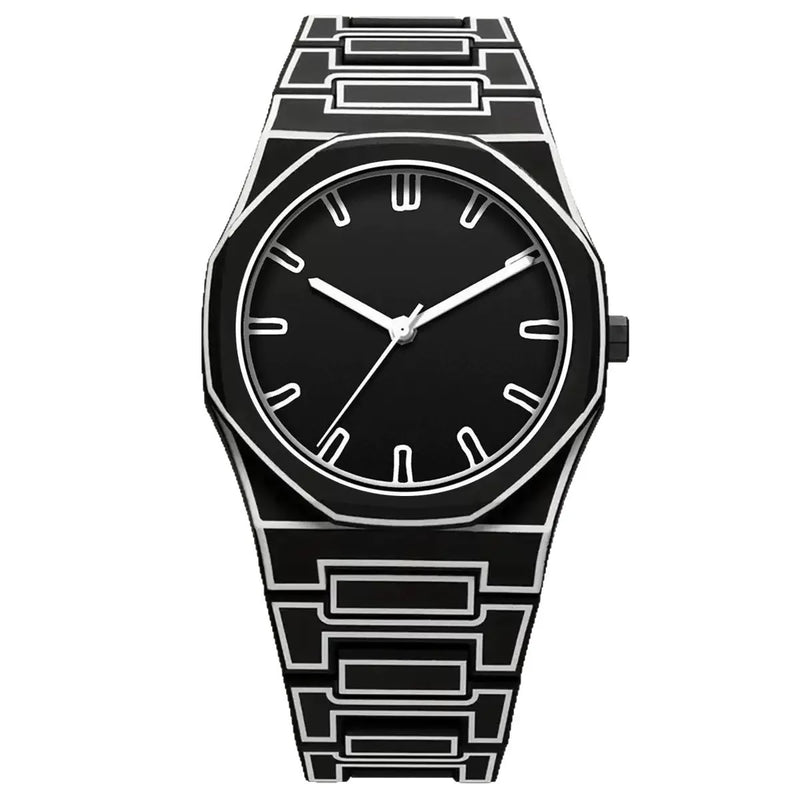 Casual Quartz Wristwatch with Plastic Strap
