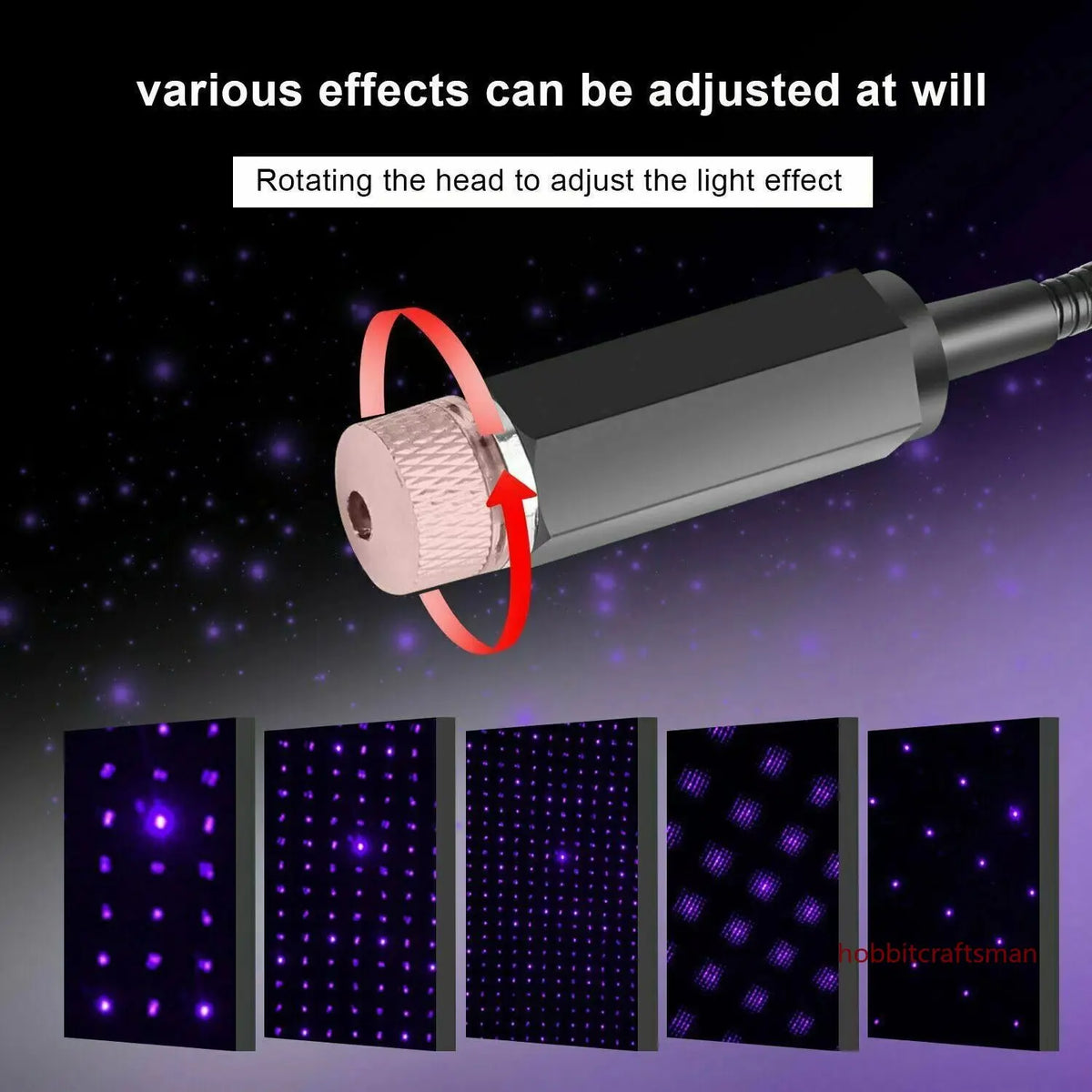 Mini LED Galaxy Star Projector Night Light