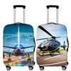 Elastic Aircraft Print Luggage Protector Cover
