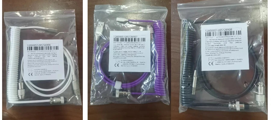 Retractable Coiled USB Cable for Mechanical Keyboards