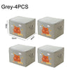 Four grey foldable storage bags for clothes and quilts