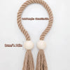 Handwoven Boho Curtain Tiebacks with Wooden Beads