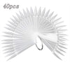 40 pieces of clear acrylic false nail tips for practice and display