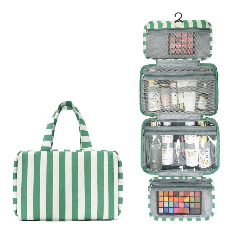 4-Fold Hanging Travel Toiletry Bag with Hook