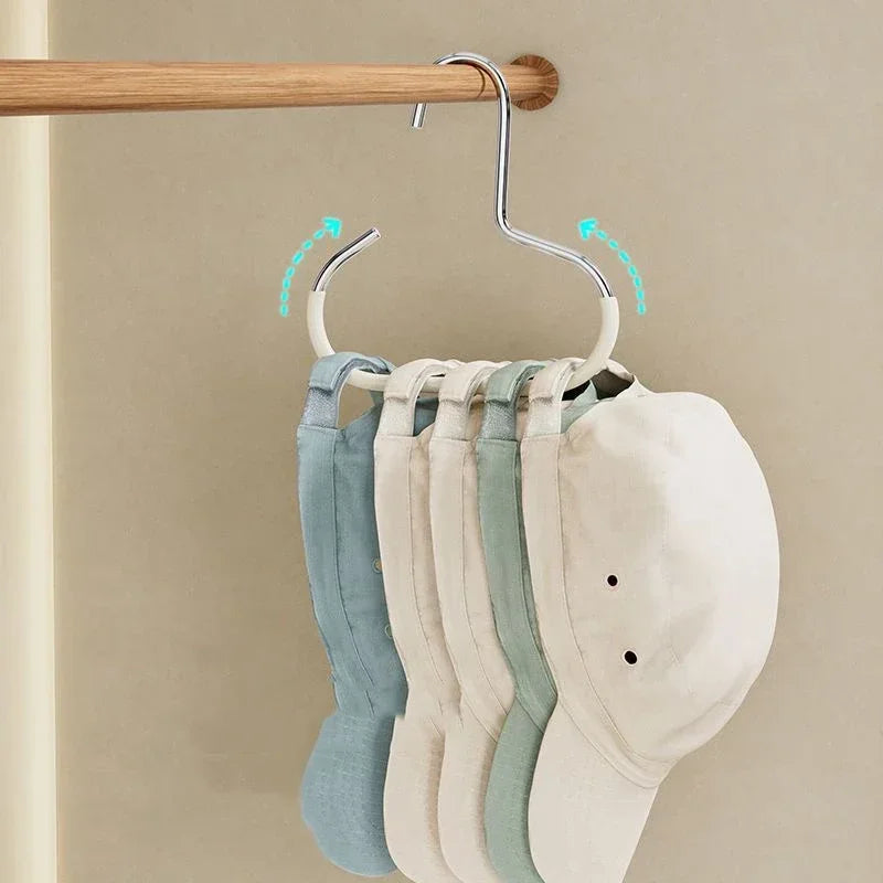 Circular Hat Organizer Hanger with Non-Slip Grip