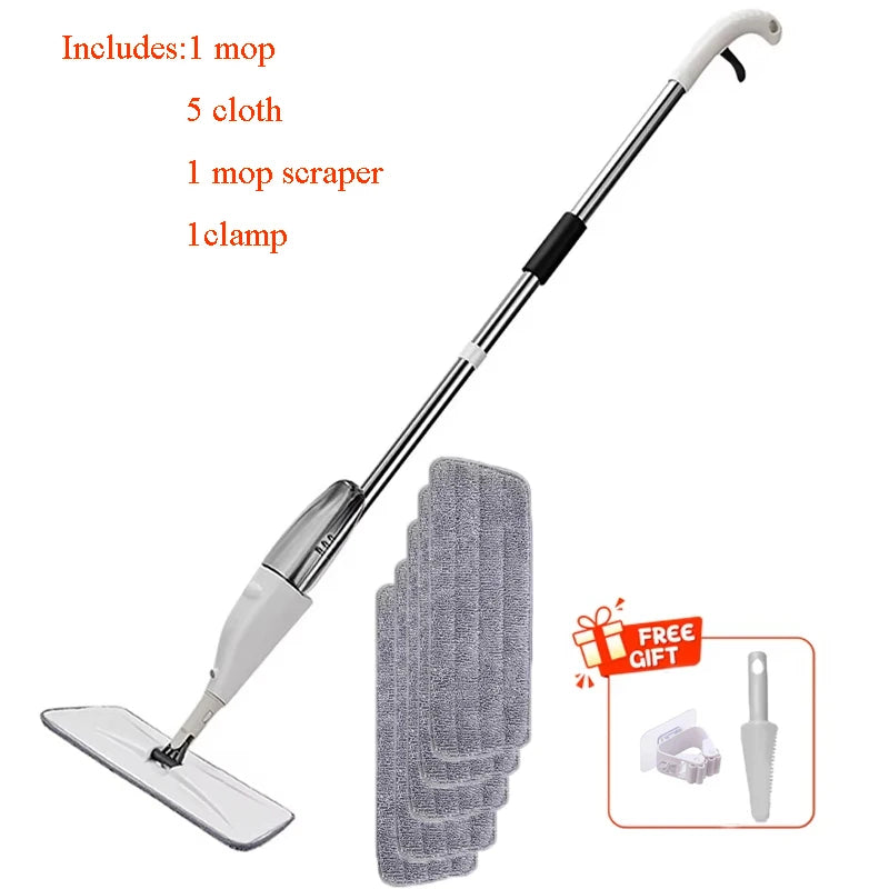 Spray Mop with Reusable Microfiber Pads