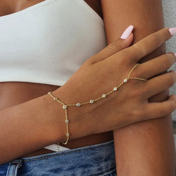 Colorful CZ Link Chain Bracelet