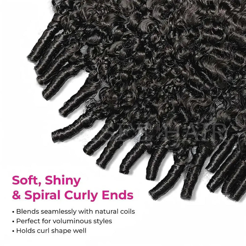 Burmese Curly Half Wig with Drawstring Closure