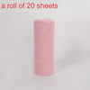 A roll of pink reusable microfiber cleaning towels, 20 sheets long.