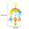 Rainbow Plush Car Hanging Toy with Jingle Bell