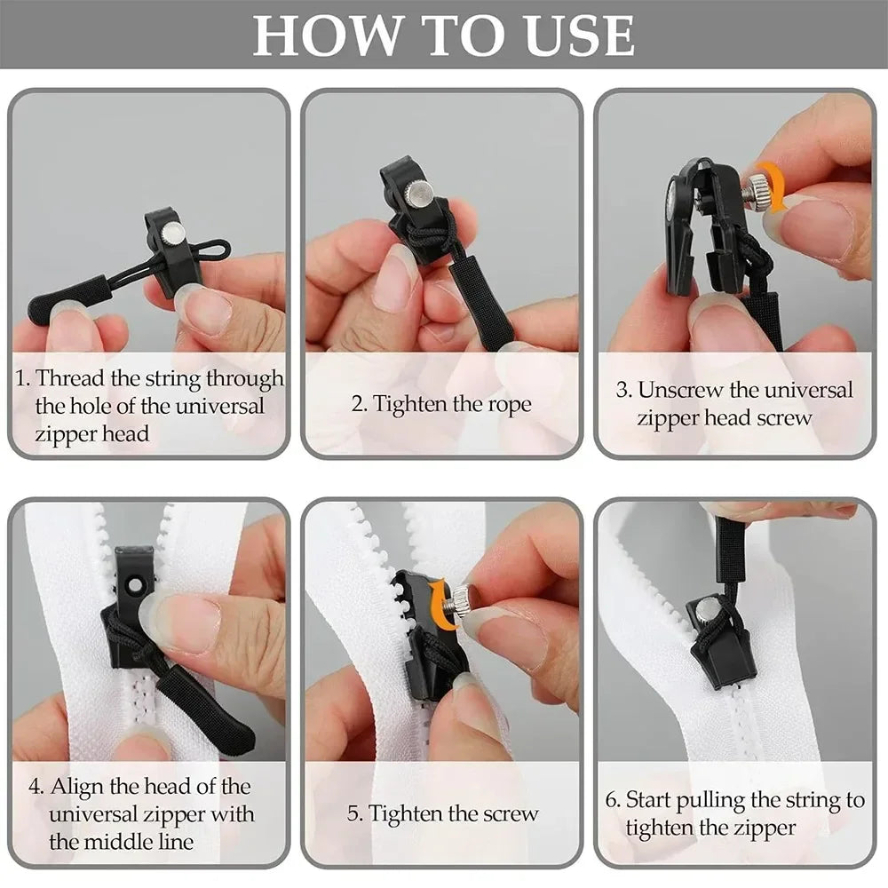Universal Zipper Repair Kit with Detachable Sliders